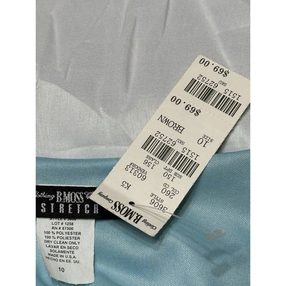 NWT  B. MOSS  STRETCH Brown Sleeveless DRESS Size 10 Made In‎ USA 100% Polyester - Picture 4 of 10